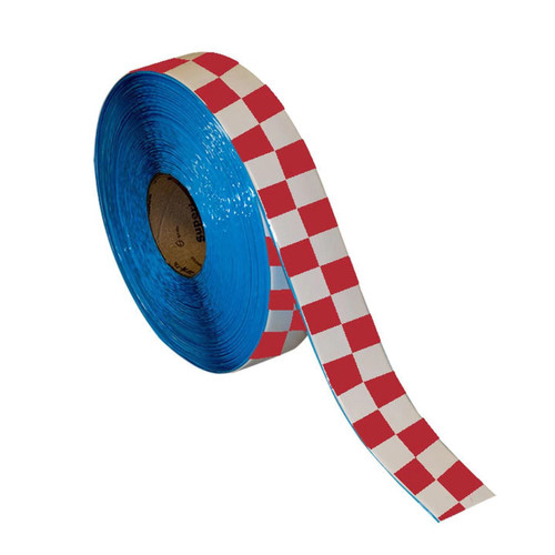 Superior Mark® Hazard Floor Tape - Red/White Checkerboard