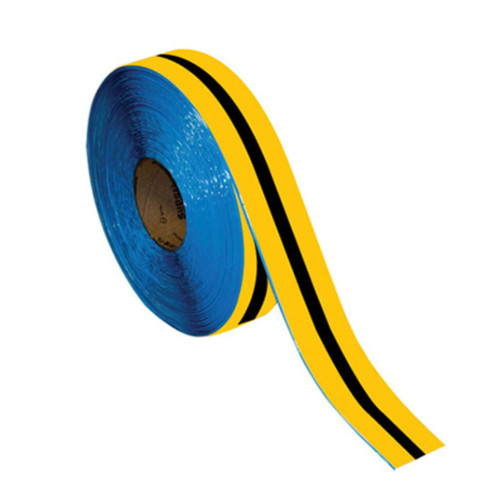 Superior Mark® Hazard Floor Tape - Black/Yellow Contrast Line