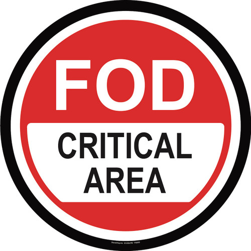 FOD Critical Area Floor Sign