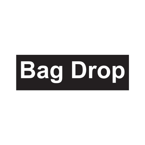 Bag Drop' Pavement Marking Sign, 17" x 54"