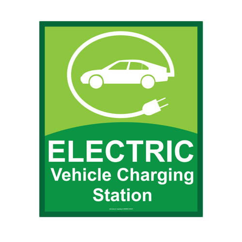 "Electric Vehicle Charging Station" 36" x 30"