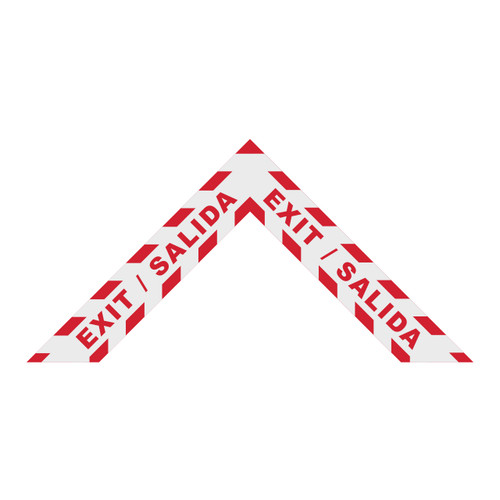 Superior Mark® Bilingual Directional Arrow Floor Marker - Exit/Salida