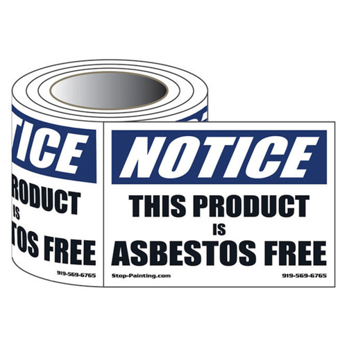 Asbestos Free Safety Labels