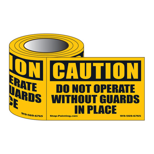Do Not Operate Without Guards in Place Safety Labels