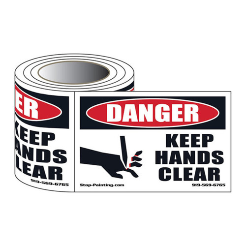 Danger Hands Clear Safety Labels