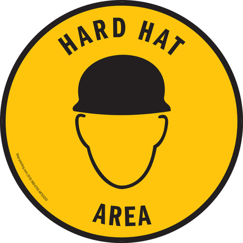 Hard Hat Area Floor Sign