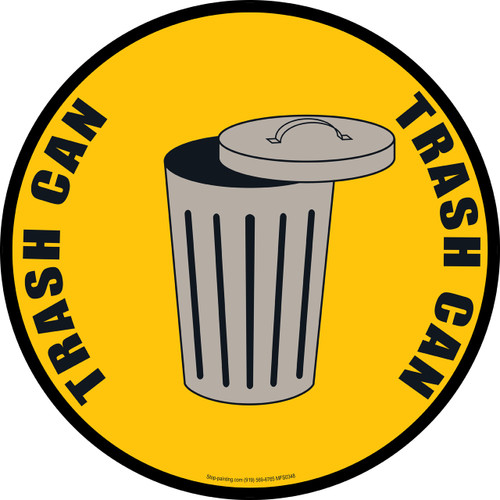 Trash Can Floor Sign