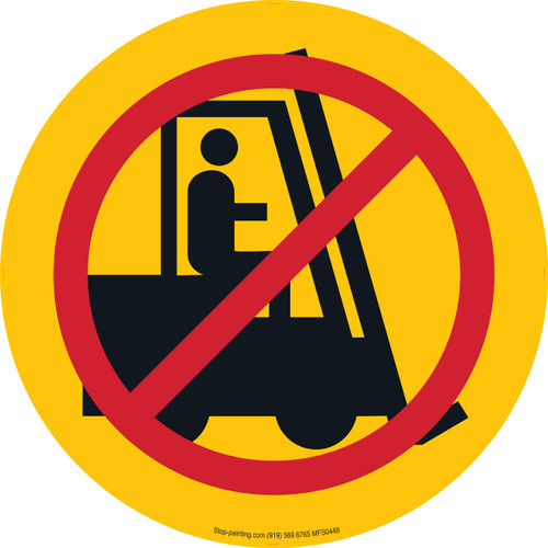 No Forklift Floor Sign