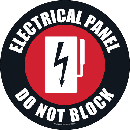 Electrical Panel Do Not Block Floor Sign
