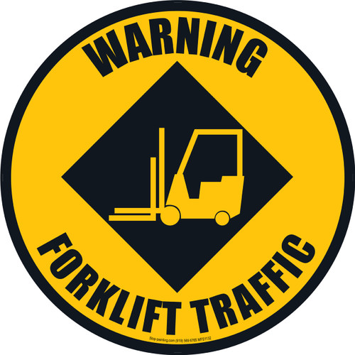 Warning - Forklift Traffic Floor Sign