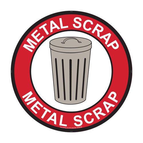 Metal Scrap Floor Sign