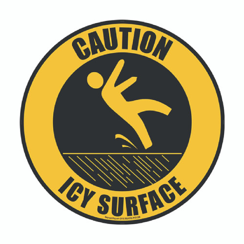 Caution Icy Surface Floor Sign