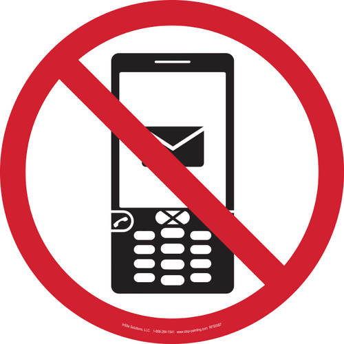 No Mobile Phone Allowed Floor Sign