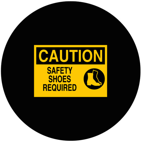 Safety Shoes Required -Yellow Bkgd/Blk Text