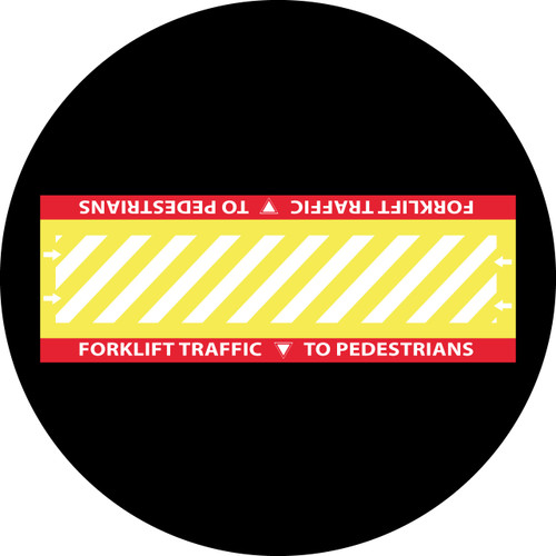 Crosswalk Yield to Pedestrians -Red Border/Yellow&White Crosswalk