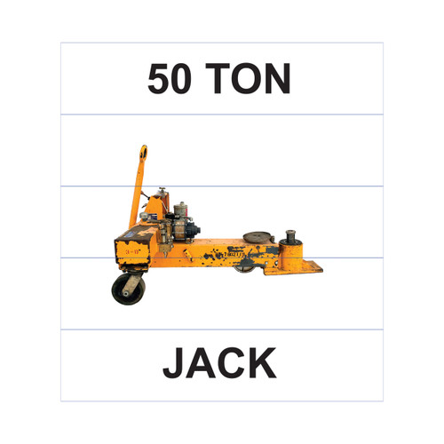 50 Ton Jack Superior Mark® Floor Sign - 18" x 20" - Black Text/White Bkgd/Yellow Jack