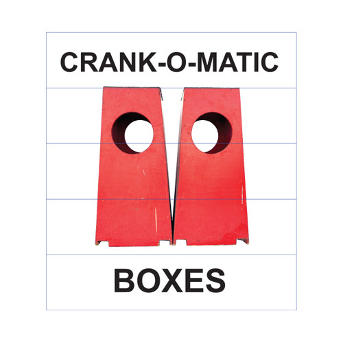 Crank-O-Matic boxes Superior Mark® Floor Sign - 18" x 20" - Black Text/White Bkgd/Red Boxes (5 Pieces)