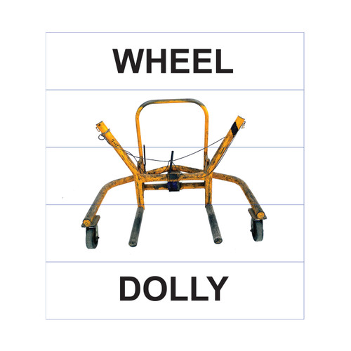 Wheel Dolly Superior Mark® Floor Sign - 18" x 20" - Black Text/White Bkgd