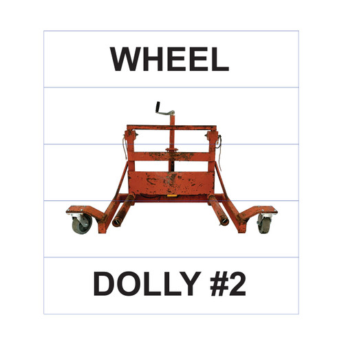 Wheel Dolly #2 Superior Mark® Floor Sign - 18" x 20" -Black Text/White Bkgd (5 Pieces)