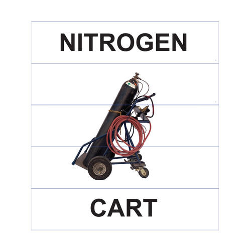 Nitrogen Cart Superior Mark® Floor Sign - 18" x 20" (2nd) - Black Text/White Bkgd (5 Pieces)