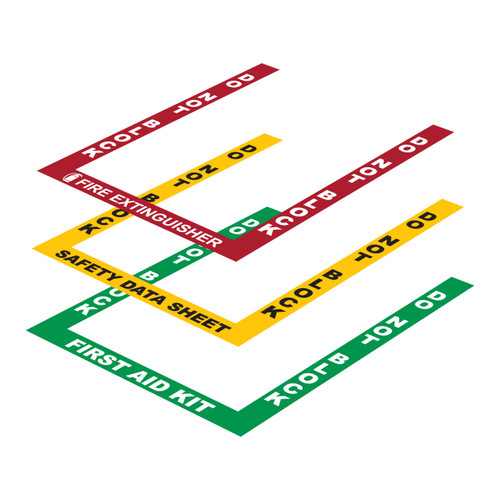 Superior Mark® 3 Sided Border Tapes With Text