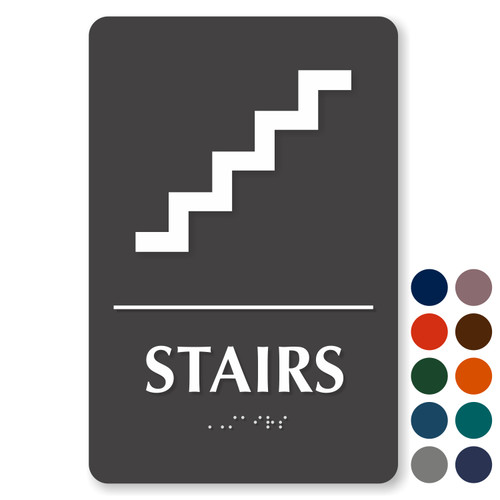 Braille Stairs Sign 6” x 9”