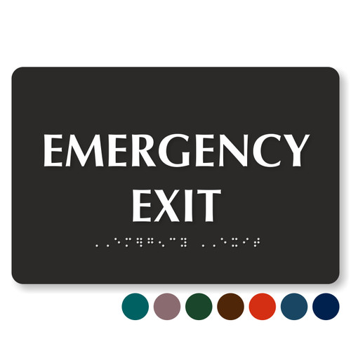 Braille Emergency Exit Sign 6” x 9”