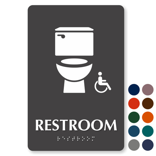 Braille Restroom Sign 6” x 9”
