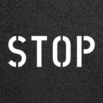 STOP Character Stencil