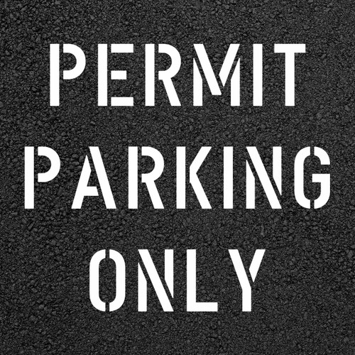 Permit Parking Only Stencil
