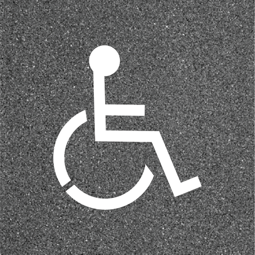 Handicap Parking Symbol, 37" x 34" - Removable Grade